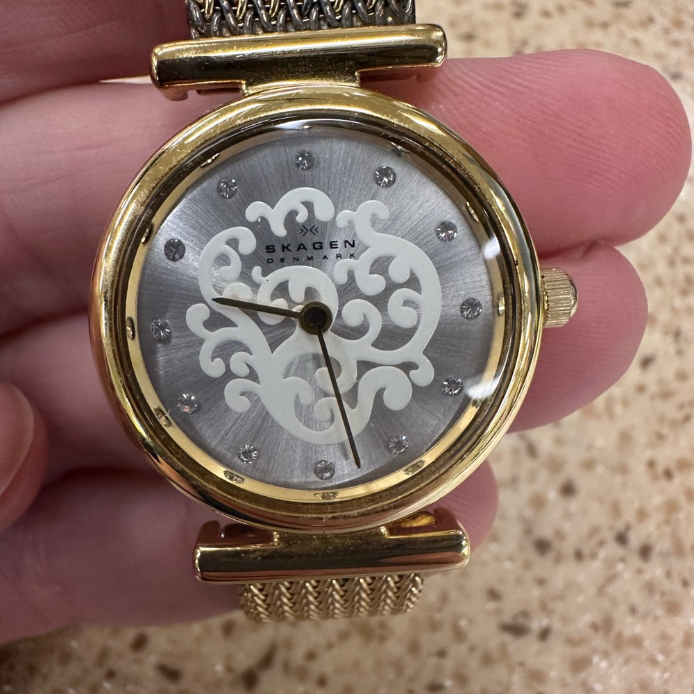 Skagen women’s gold watch